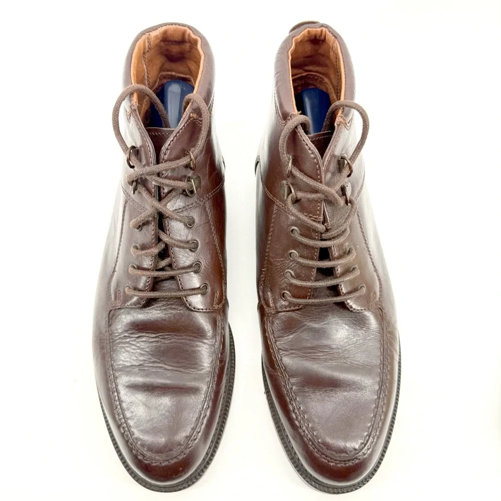 Giorgio Brutini Lennon Chukka Boots Men 7.5 Brn Leather Moc Toe Lace Up